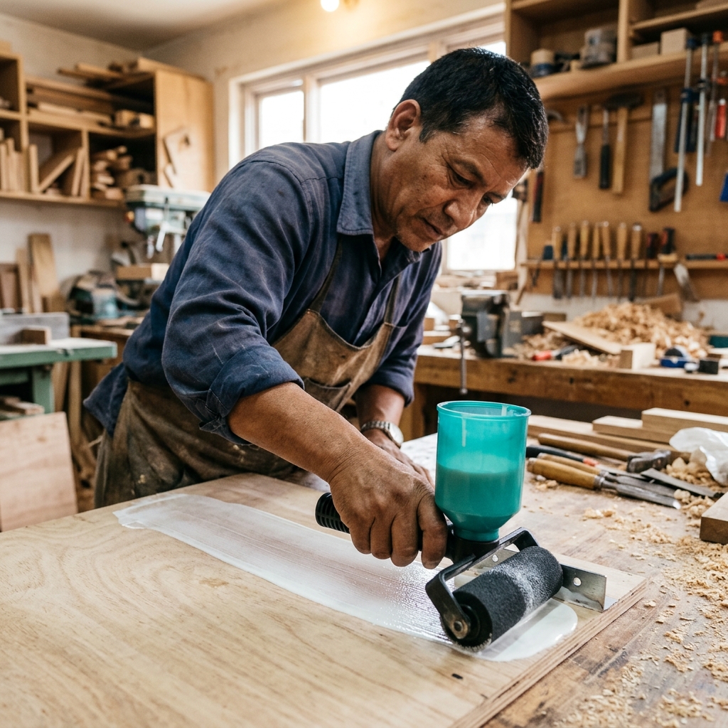 Spreading Anti-Bubble evenly across plywood